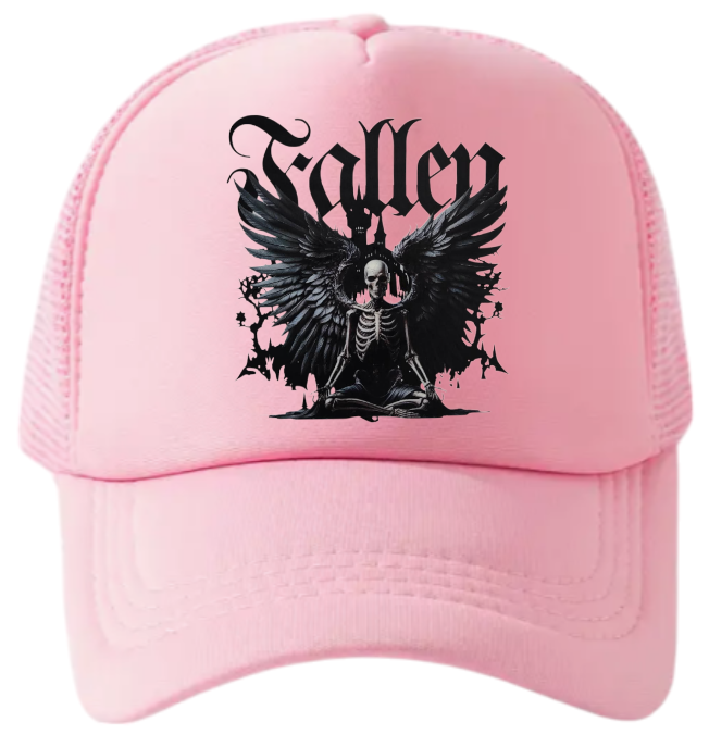 Fallen Angles Hat Adjustable Snapback Trucker Hat Dark Angle With Wings Hat