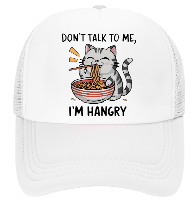 I'm Hungry Hat Adjustable Snapback Trucker Hat Gift for Foodie People Funny Hat
