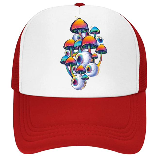 Third Eye Hat Adjustable Trucker Hat Colorful Big Eye Multicolor Beautiful Eye