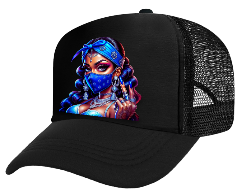 Gangster Girl Hat Adjustable Snapback Trucker Hat Outdoors Colorful Rich Girl