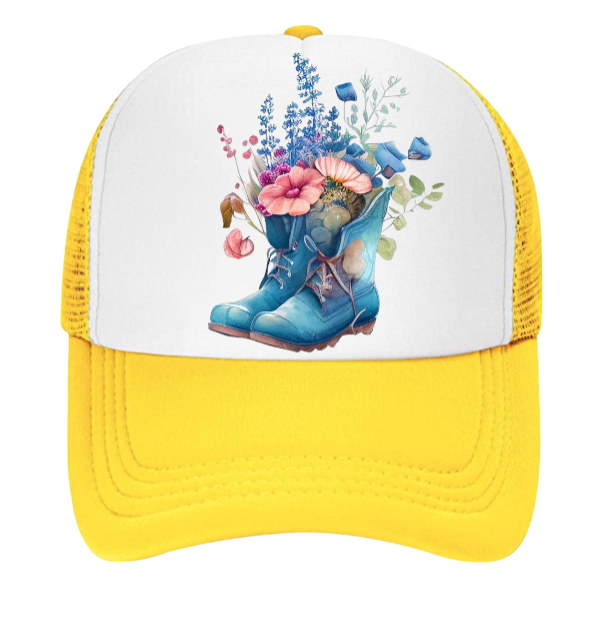 Garden Boots Hat Baseball Hat for Florist Farmer Gardener Flower Lover Hat