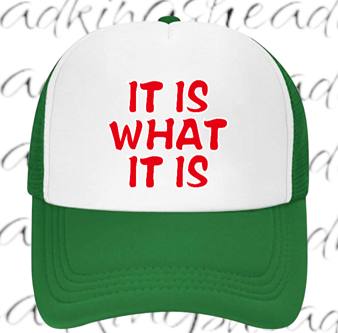 Funny Hat Adjustable Snapback Trucker Hat It is What is IS Hat Outdoors Hat