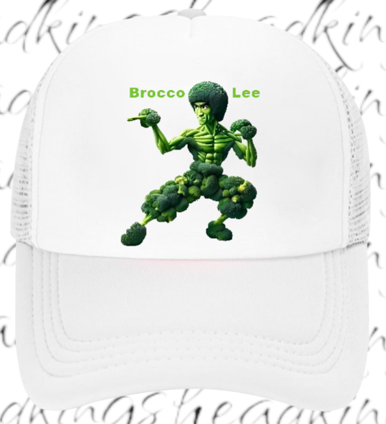 Kung Fu Hat Brocco-Lee Adjustable Snapback Trucker Hat Broccoli Fighter Hat