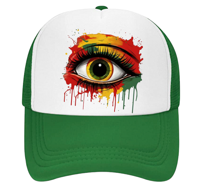 Third Eye Hat Adjustable Trucker Hat Colorful Big Eye Multicolor Beautiful Eye