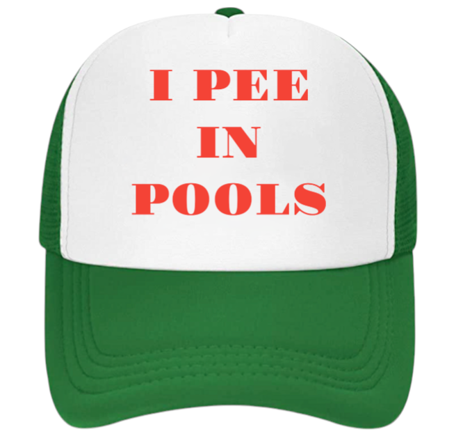 I Pee In Pools Hat Adjustable Snapback Trucker Hat Funny Hat Outdoor Summer Hat
