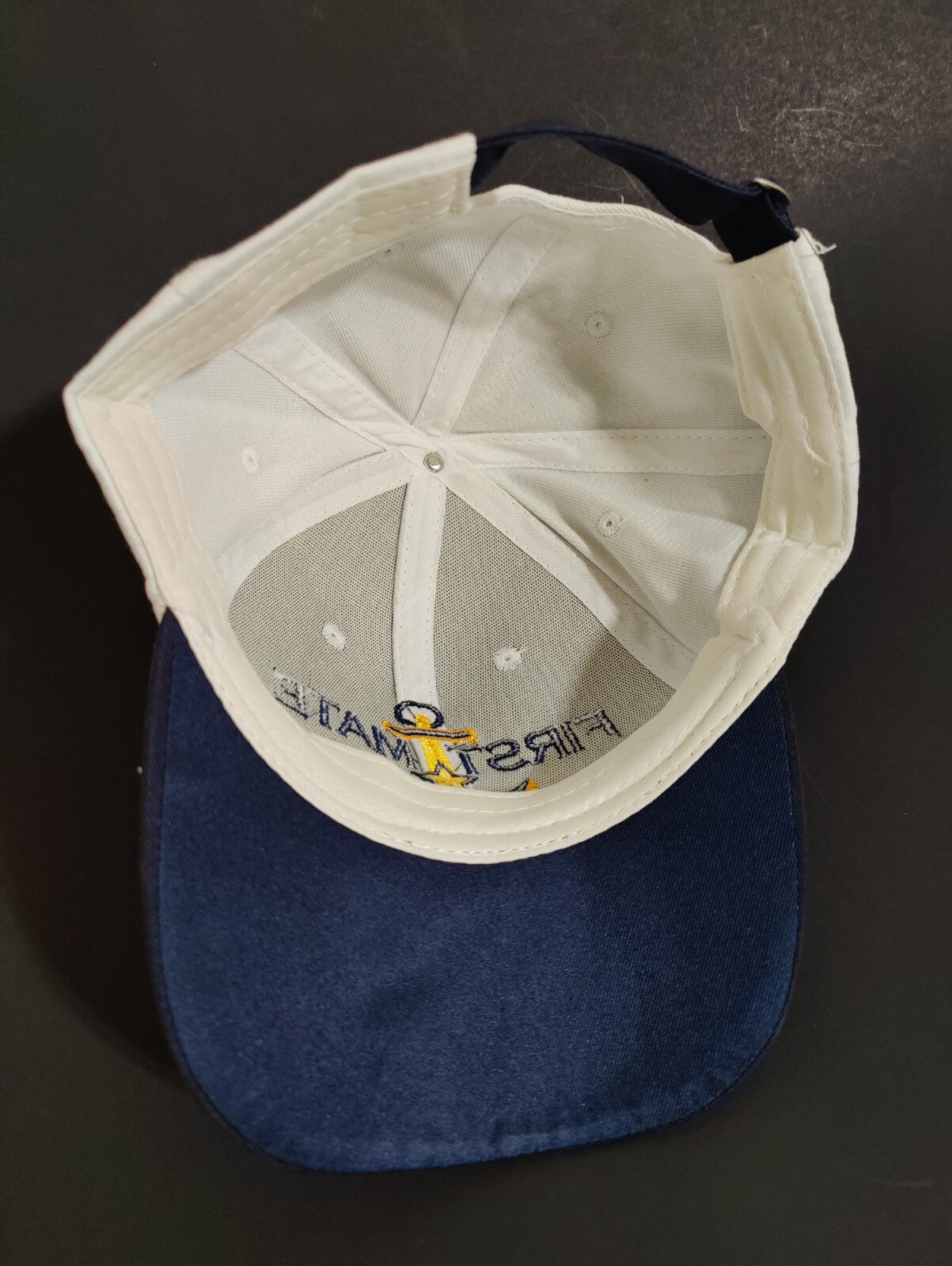 First Mate Hat Adjustable Baseball Hat Captain Hat Boating Anchor Nautical Hat