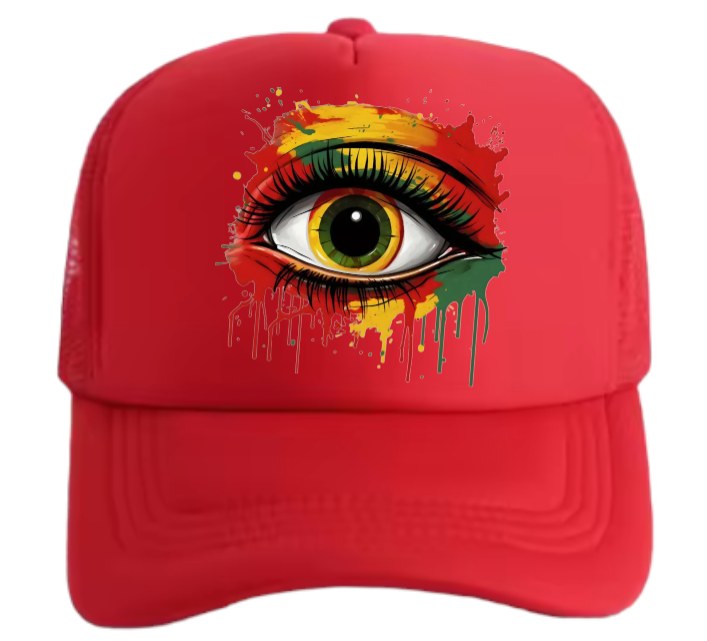 Third Eye Hat Adjustable Trucker Hat Colorful Big Eye Multicolor Beautiful Eye