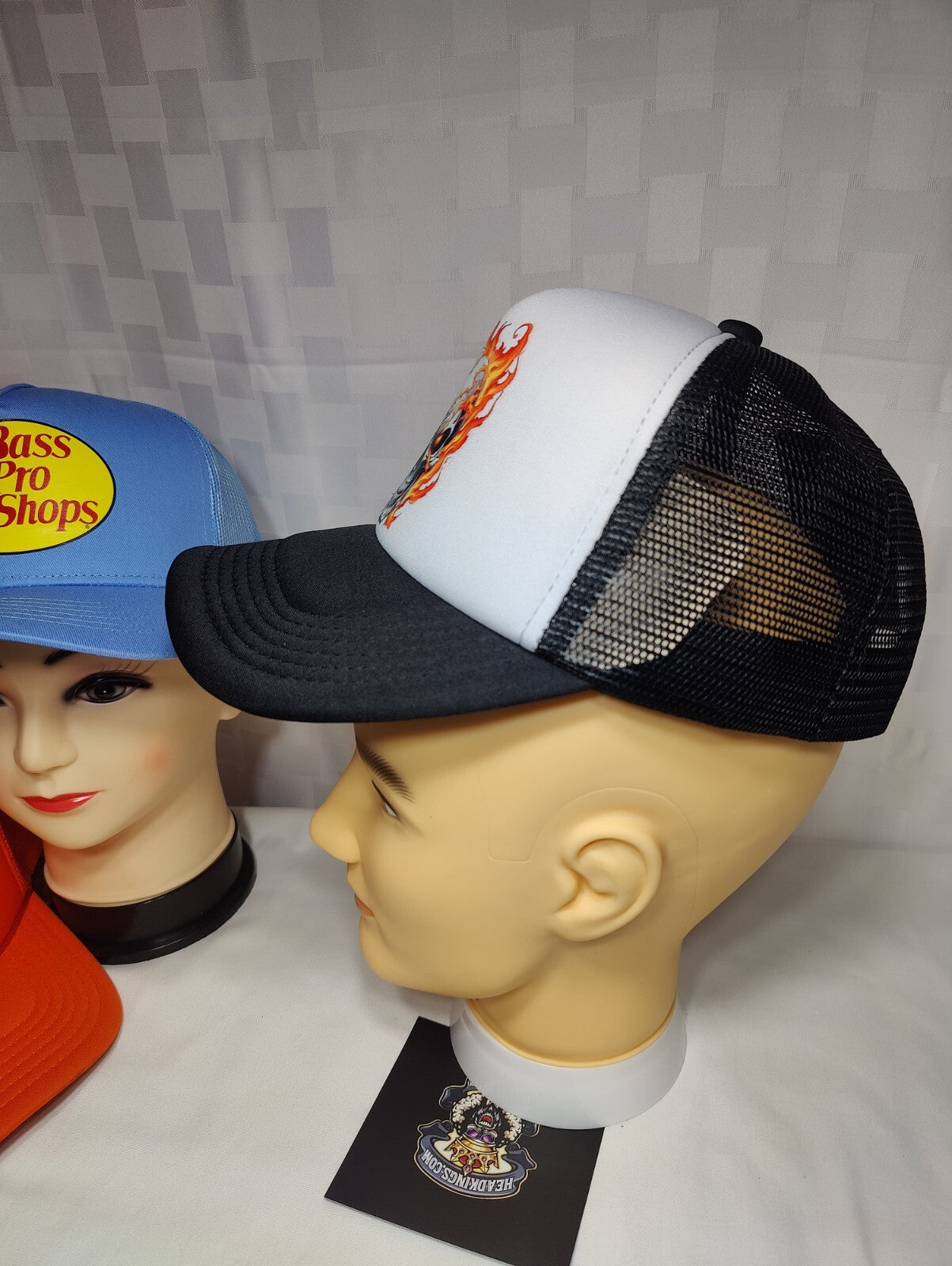 Flaming Skull Hat Adjustable Snapback Trucker Hat Burning Skull Hat Hardcore Hat
