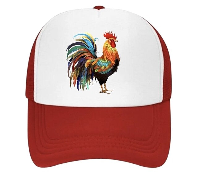 Chicken Hat Adjustable Snapback Trucker Hat Cock Rooster Hat Animal Lover Gift