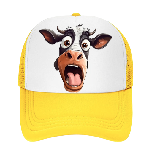 Lactose Tolerant Hat Adjustable Snapback Trucker Hat Surprised Cow Funny Hat