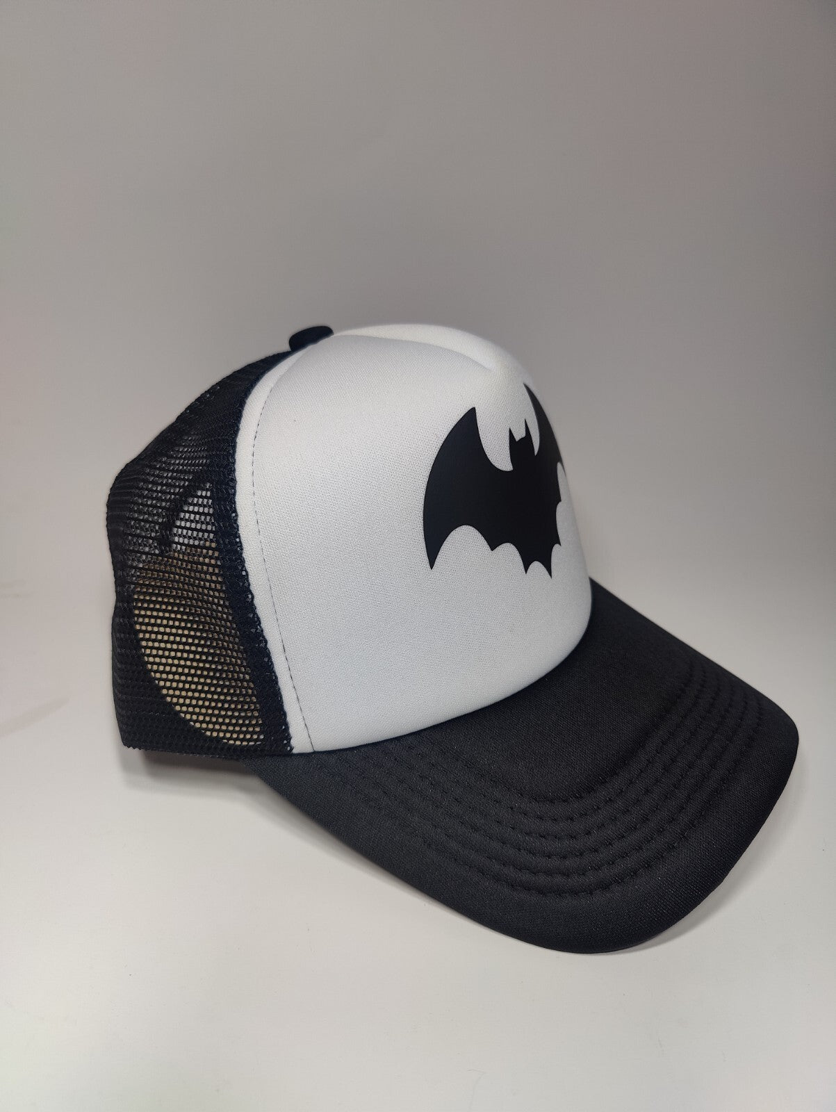 Black Bat Hat Adjustable Snapback Trucker Hat Halloween Theme Black Bat Hat