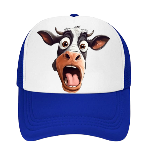 Lactose Tolerant Hat Adjustable Snapback Trucker Hat Surprised Cow Funny Hat
