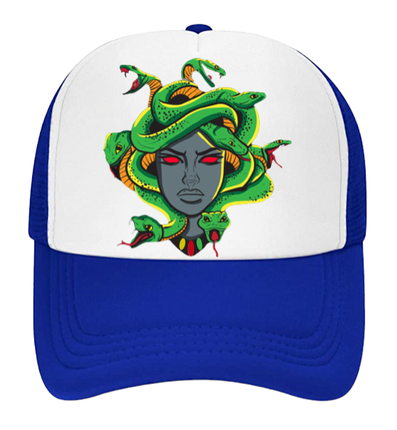 Medusa Baseball Hat Beauty Goddess Mythological Creature Trucker Hat Snakes