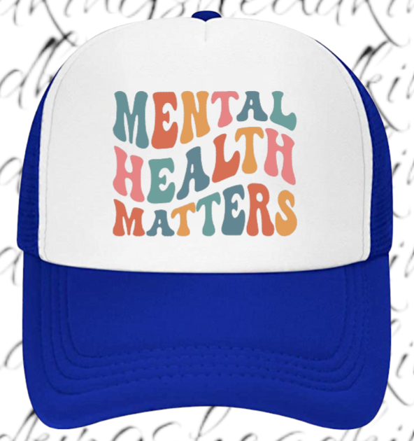 Mental Health Matters Hat Adjustable Snapback Trucker Hat Educational Event Hat