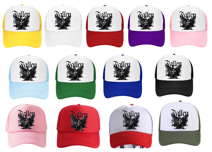 Fallen Angles Hat Adjustable Snapback Trucker Hat Dark Angle With Wings Hat