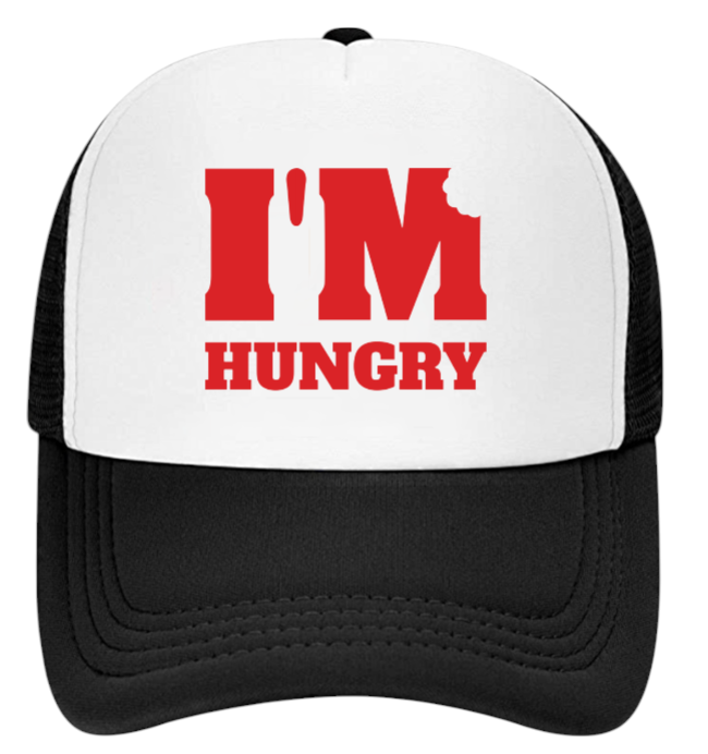 I'm Hungry Hat Adjustable Snapback Trucker Hat Gift for Foodie People Funny Hat