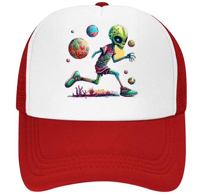 Alien Zombie's Adjustable Snapback Trucker Hat Scary Scary Alien Family Hat