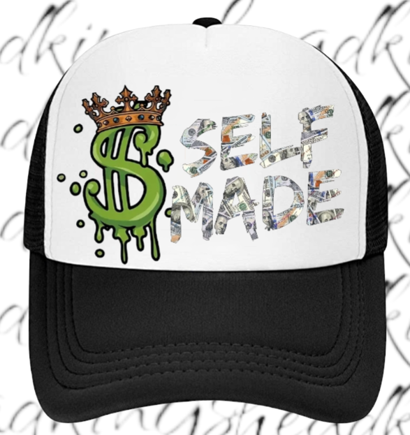 Dollar King Hat Adjustable Snapback Trucker Hat Self Made Dollar Money Hat