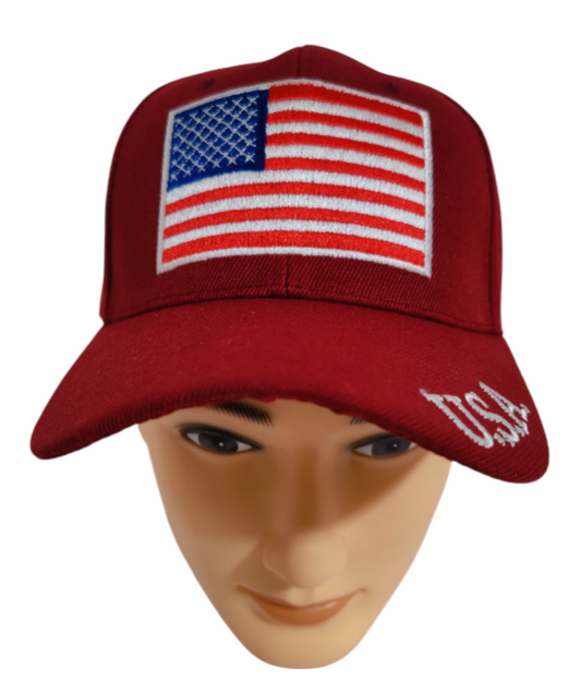 America Flag Hat Adjustable Baseball Hat American Flag Hat USA Embroidery Hat