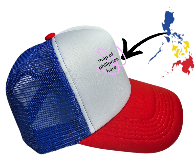 Map of Philippines Hat Adjustable Snapback Trucker Hat Pinoy Pride Outdoors Hat