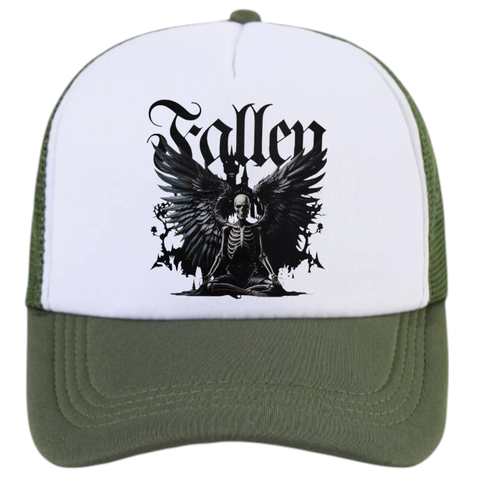 Fallen Angles Hat Adjustable Snapback Trucker Hat Dark Angle With Wings Hat