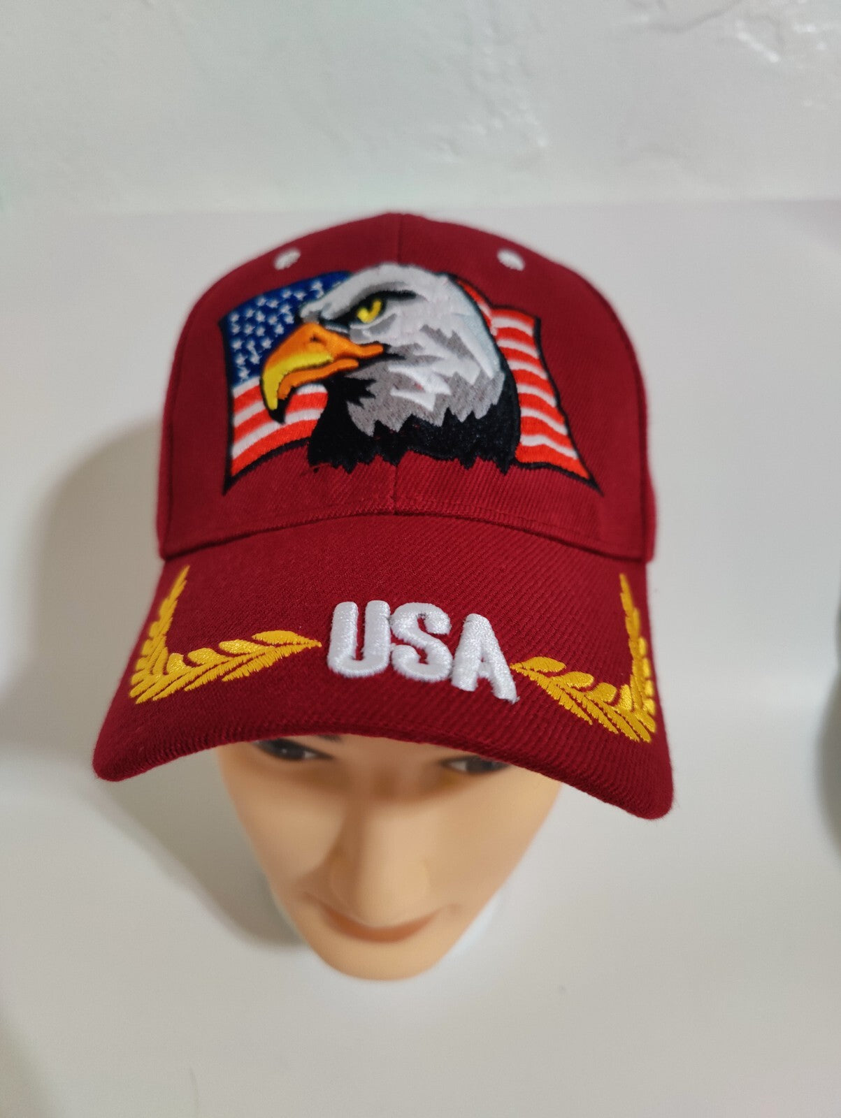 American Flag Eagle Hat Adjustable Baseball Hat American Flag Hat USA Embroidery