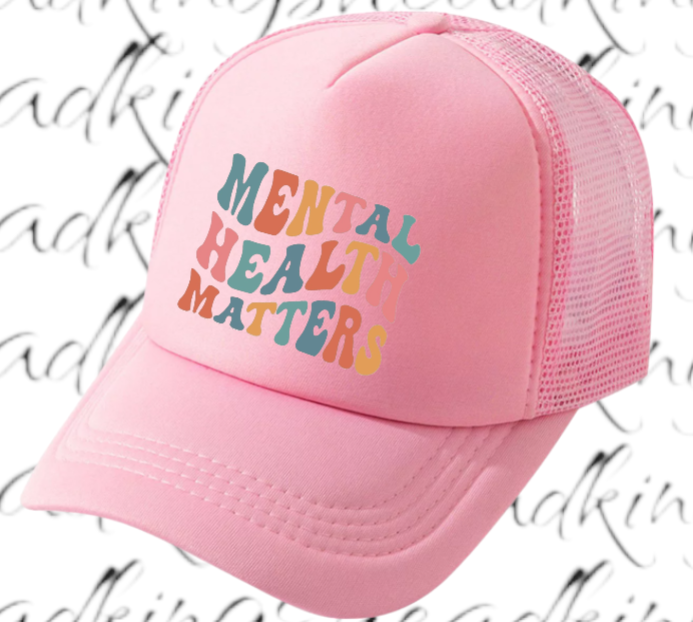 Mental Health Matters Hat Adjustable Snapback Trucker Hat Educational Event Hat