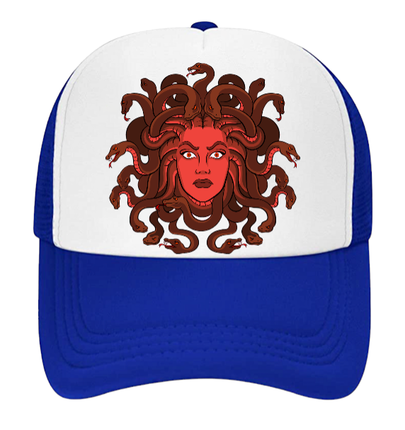 Medusa Baseball Hat Beauty Goddess Mythological Creature Trucker Hat Snakes