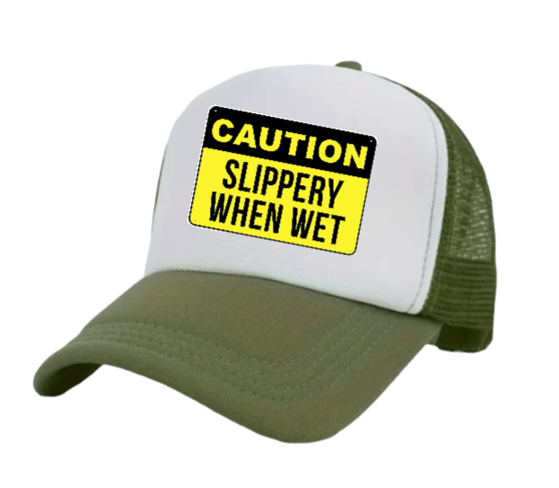 Funny Hat Slippery When Wet Hat Trucker Hat Adjustable Snapback Hat Outdoors Hat