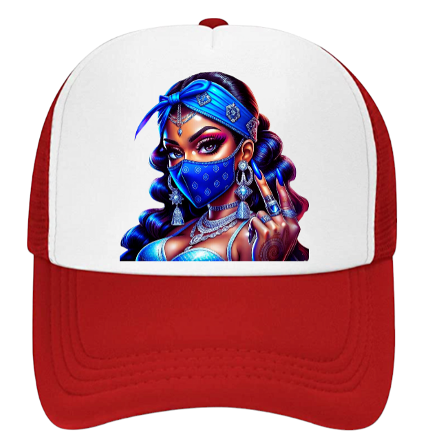 Gangster Girl Hat Adjustable Snapback Trucker Hat Outdoors Colorful Rich Girl