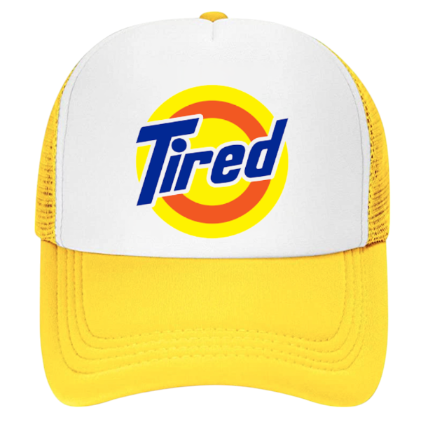 Funny Hat Adjustable Snapback Trucker Hat Detergent Tide Theme Hat Jesus Tired