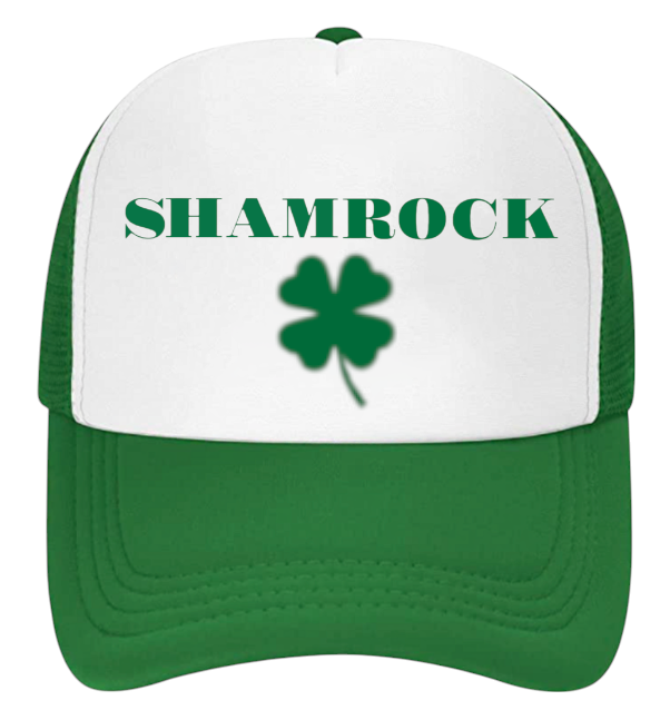 St. Patrick's Day Hat Adjustable Snapback Trucker Hat Irish Green Shamrock Hat