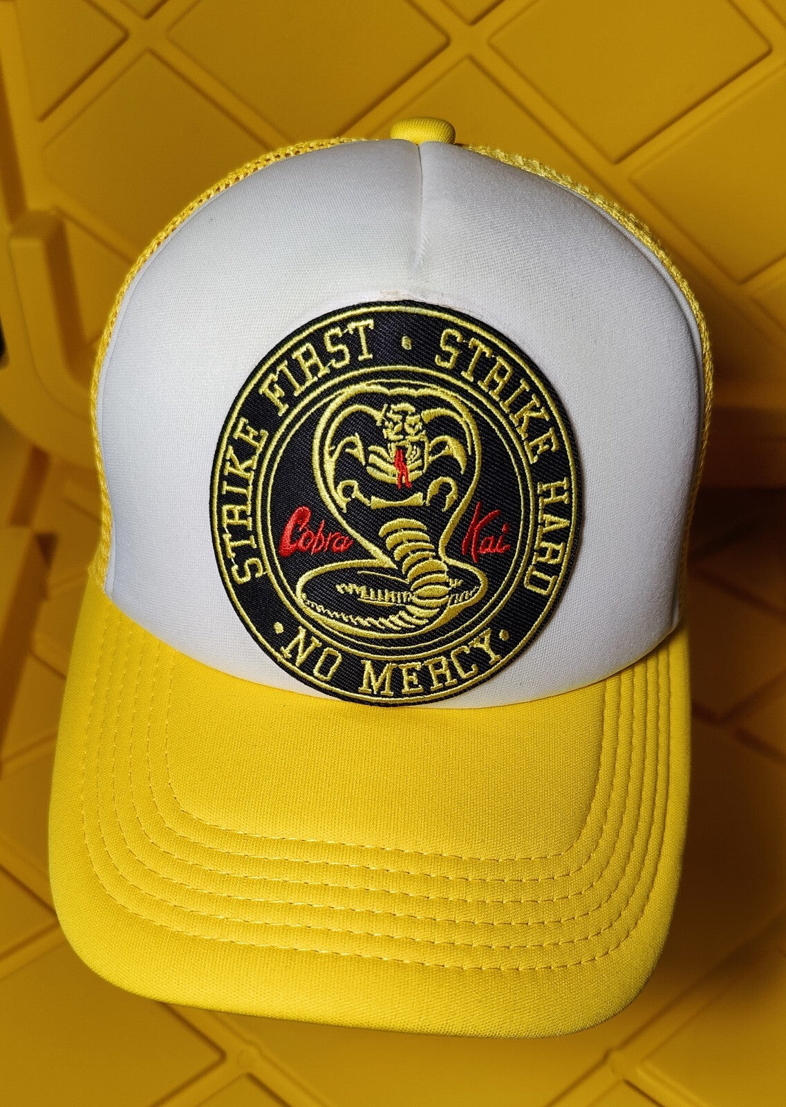 Cobra Kai Hat Adjustable Snapback trucker Hat Karate Kid Hard Core Snake Hat