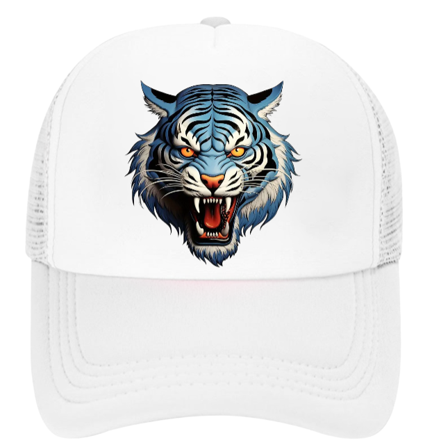 Wild Tiger Hat Baseball Hat Adjustable Snapback Trucker Hat Fierce Tiger Hat
