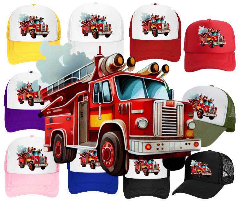 Truck Driver Hat Trucker Hat Outdoors Hat Fire Department Hat Fire Truck