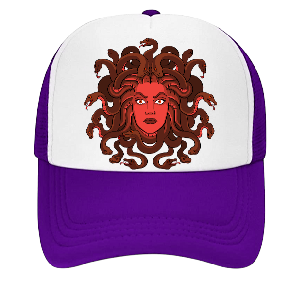 Medusa Baseball Hat Beauty Goddess Mythological Creature Trucker Hat Snakes