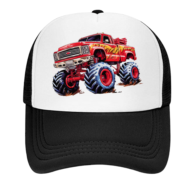 Monster Truck Hat Trucker Hat Outdoors Hat Truck Lovers Baseball Hat Adult