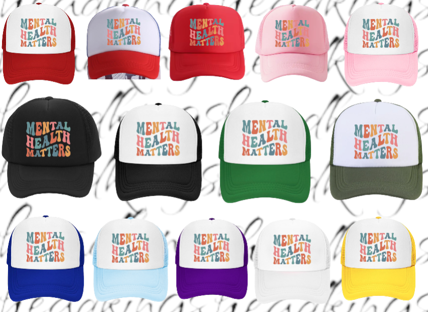 Mental Health Matters Hat Adjustable Snapback Trucker Hat Educational Event Hat