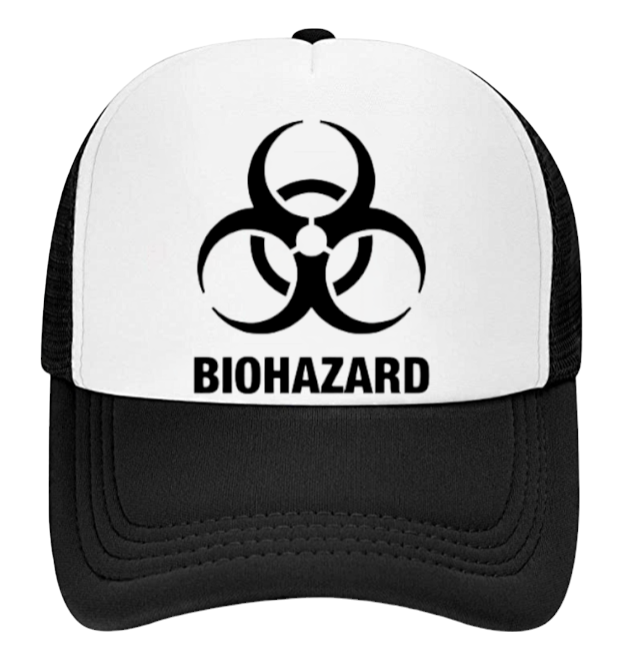 Biohazard Hat Caution Trucker Hat Adjustable Snapback Hat Outdoors Hat Biohazard