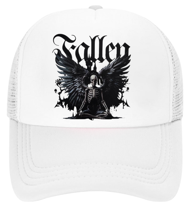 Fallen Angles Hat Adjustable Snapback Trucker Hat Dark Angle With Wings Hat