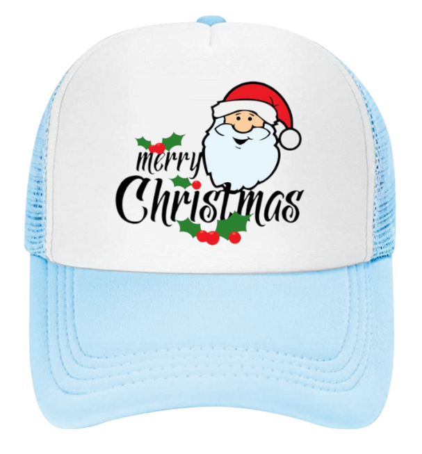 Santa Hat Adjustable Snapback Trucker Hat Santa Christmas Hat Holiday Gift Hat