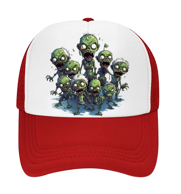 Alien Zombie's Adjustable Snapback Trucker Hat Scary Scary Alien Family Hat