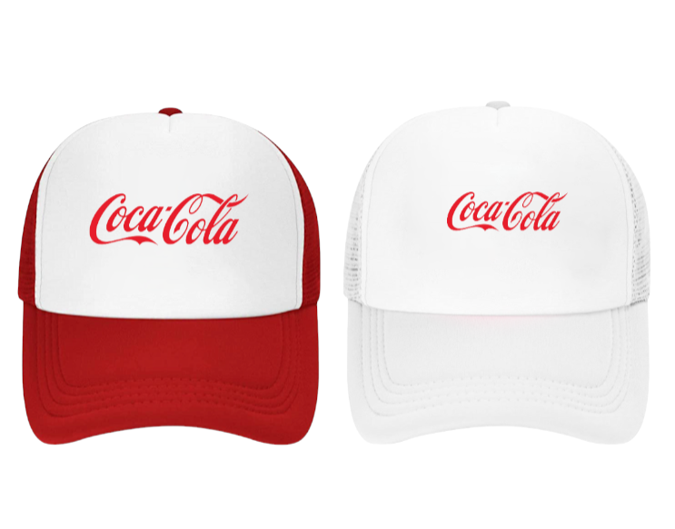 Soda Hat Coca-Coca Hat Adjustable Snapback Trucker Hat Beverage Drinking Hat