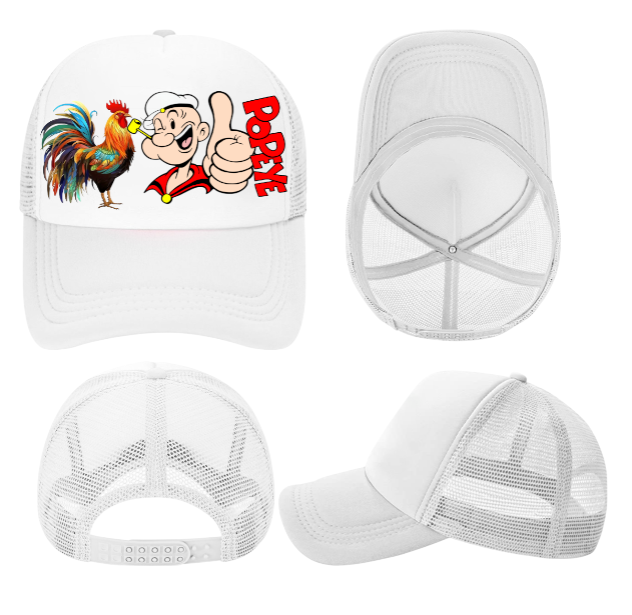 Popeye Hat Adjustable Snapback Trucker Hat Popeyes Chicken Hat Red Chicken Lover