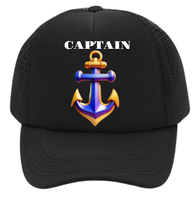 Captain Hat First Mate Hate Adjustable Snapback Trucker Hat Colorful Sea Anchor