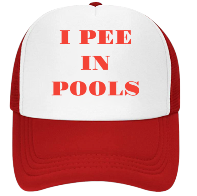 I Pee In Pools Hat Adjustable Snapback Trucker Hat Funny Hat Outdoor Summer Hat