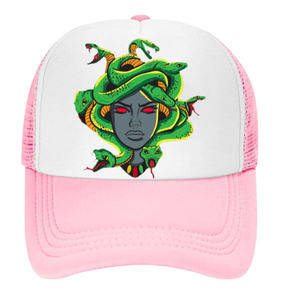 Medusa Baseball Hat Beauty Goddess Mythological Creature Trucker Hat Snakes