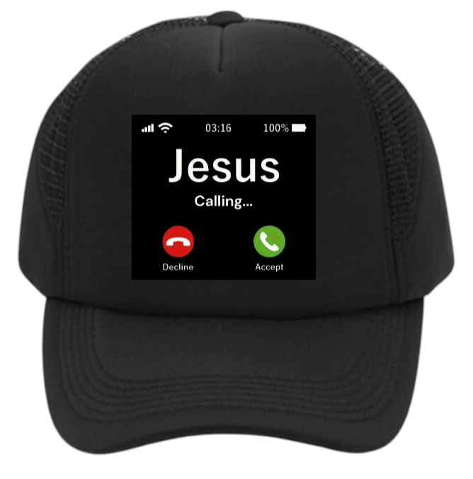 Jesus Is Calling Hat Adjustable Snapback Trucker Hat Jesus Calling Faith Hat