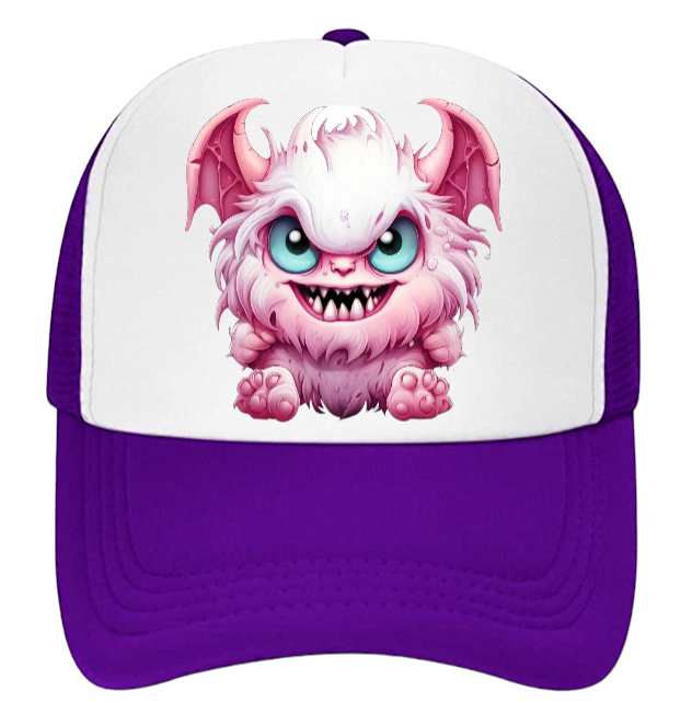 Cute Devil Hat Adjustable Snapback Trucker Hat Angry Alien Evil Devil Cute Cat