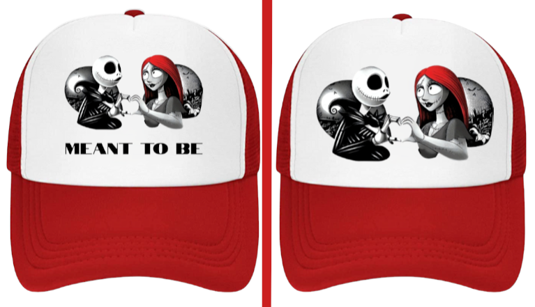 Christmas Hat Adjustable Trucker Hat Nightmare Before Christmas True Love Hat